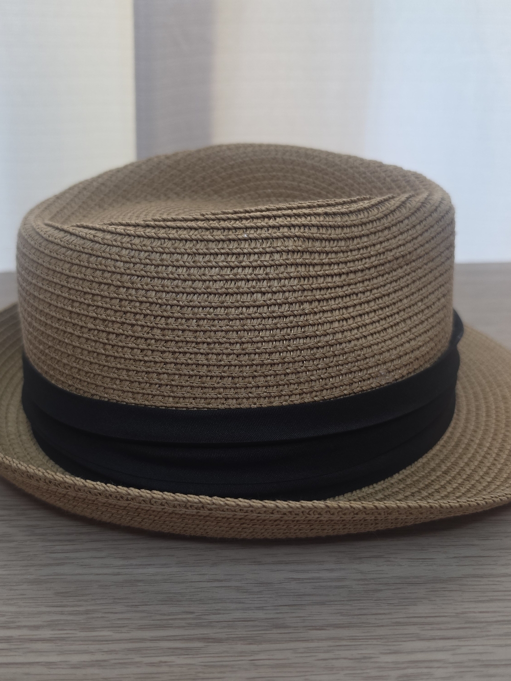 Kids Brown Straw Fedora Hat - Picture 2 of 5